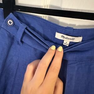 Madewell Harlow Wide Leg Pants - cobalt blue
